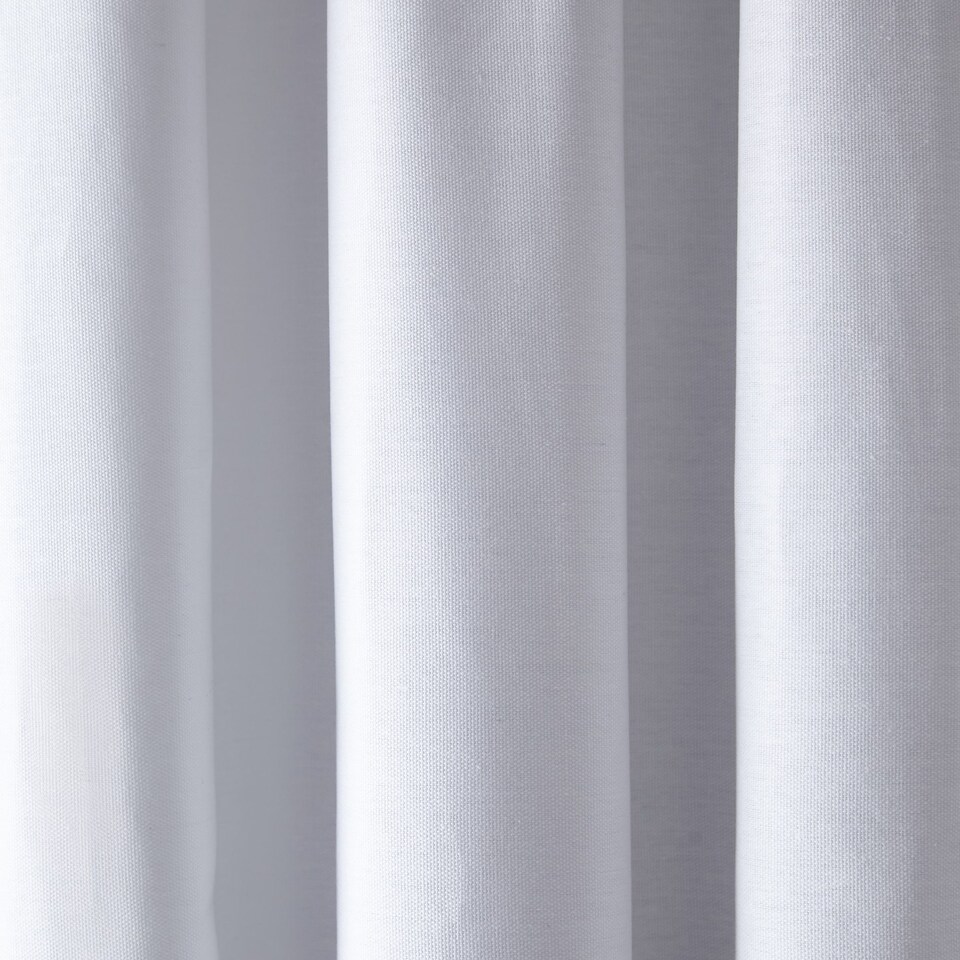 image 1 of Fusion Dijon Pencil Pleat Curtains White