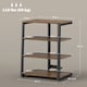 image 5 of HOMCOM HiFi Stand, 4-Tier Media Storage Shelf with Adjustable Shelves, Power Strip Rack for Router, Record Player, Printer, Industrial TV Stand for up to 28 Inch TVs, Rustic Brown | Brown | 1