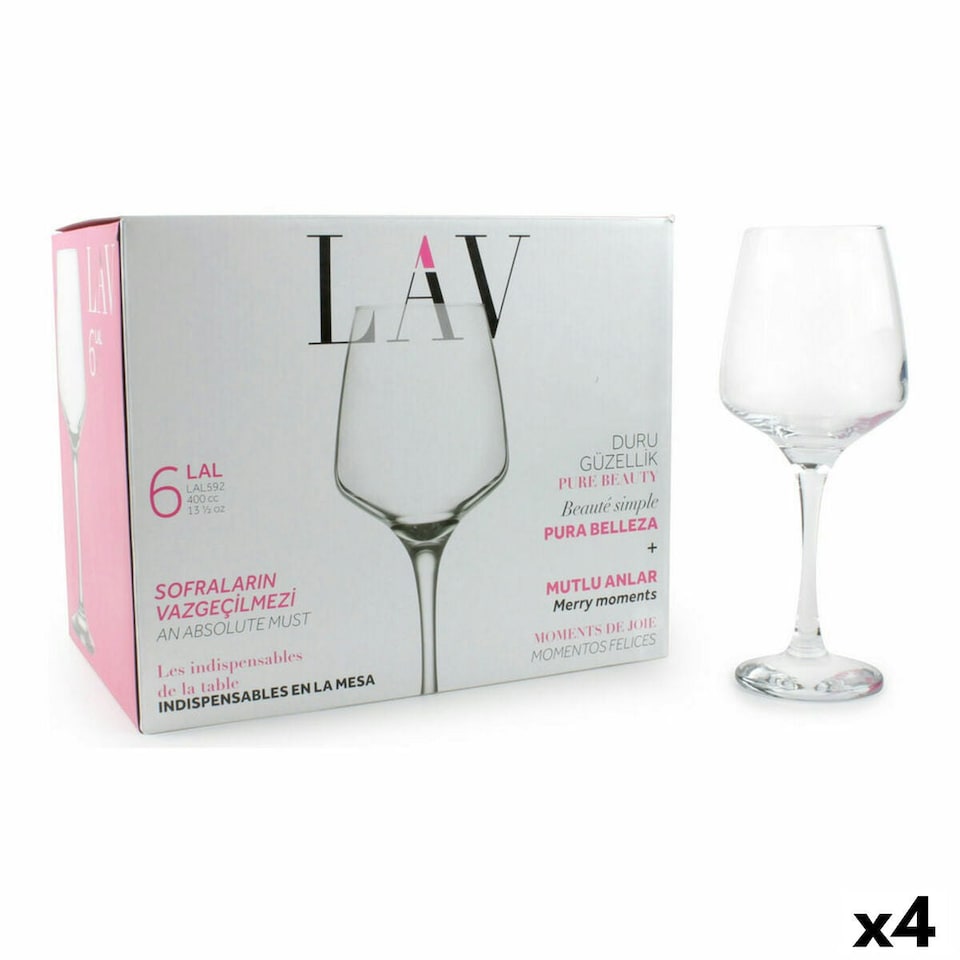 image 1 of Wine glass set LAV Lal 6 Pieces (4 Units) N/A