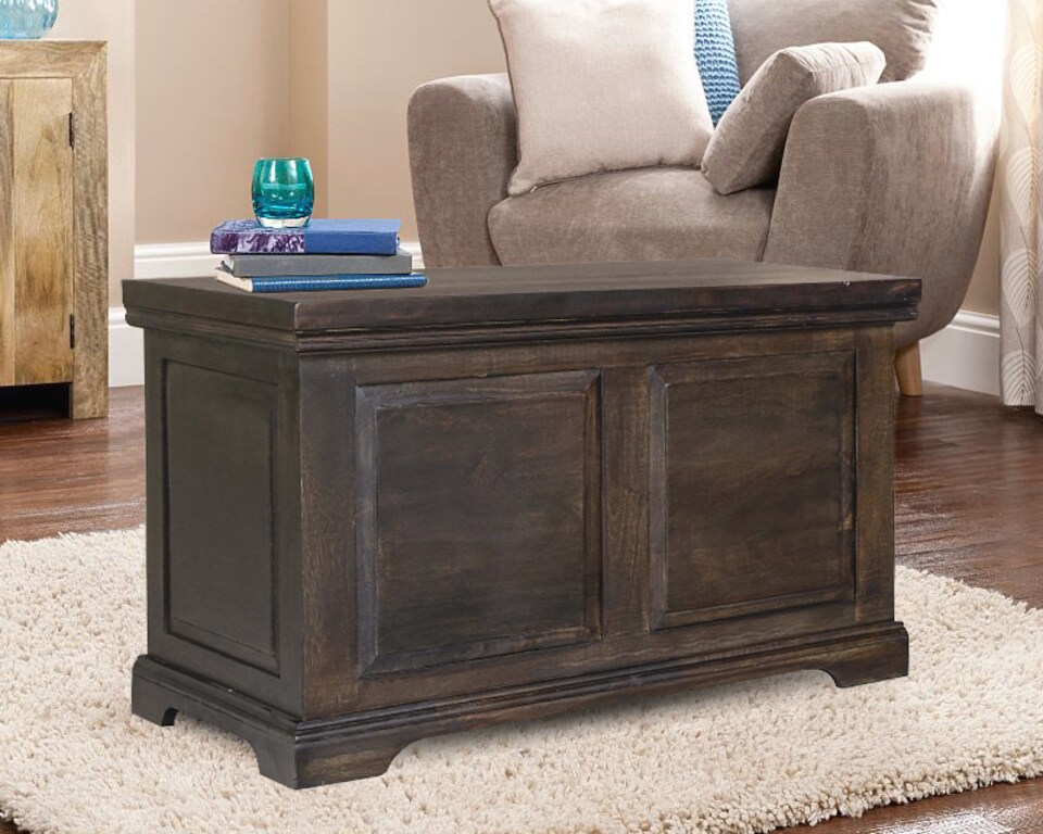 image 1 of Dakota Large Box - Mango Wood - L50 x W80 x H50 cm - Dark Finish