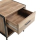image 4 of Living and Home One-Drawer Wooden Nightstand Table