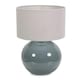 image 4 of ValueLights Bosco Eucalyptus Ceramic Table Lamp with Grey Drum Shade