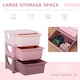 image 6 of HOMCOM Kids Storage Units with Drawers Chest Dresser Tower | Pink | 37cm x 37cm x 56.5cm