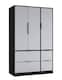 image 1 of FUJI 3 Door 4 Drawer Wardrobe | Black | Black & Grey | 117 x 55 x 8.5 | 1