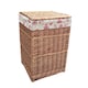 image 2 of Garden Rose Lining Set of 2 Light Steamed Square Laundry Wicker Basket | Multi | Garden Rose
