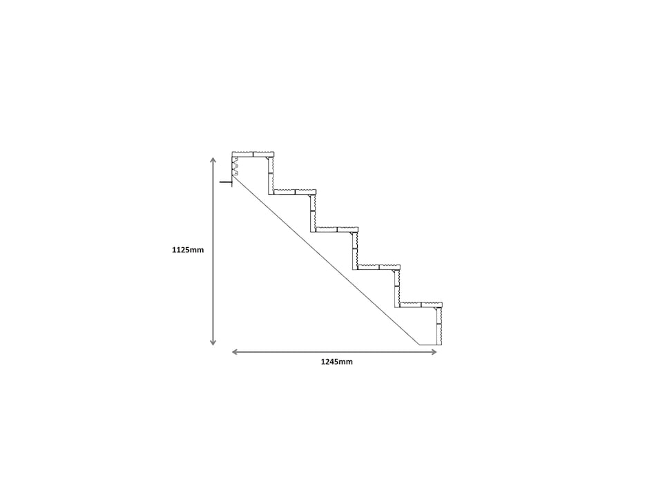 image 1 of eDecks 5-Step Decking Stairs Kit, Pressure Treated Timber - 590mm Span