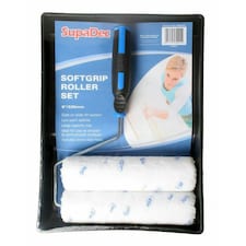 SupaDec Softgrip Paint Roller Set - White/Black/Blue - 225mm