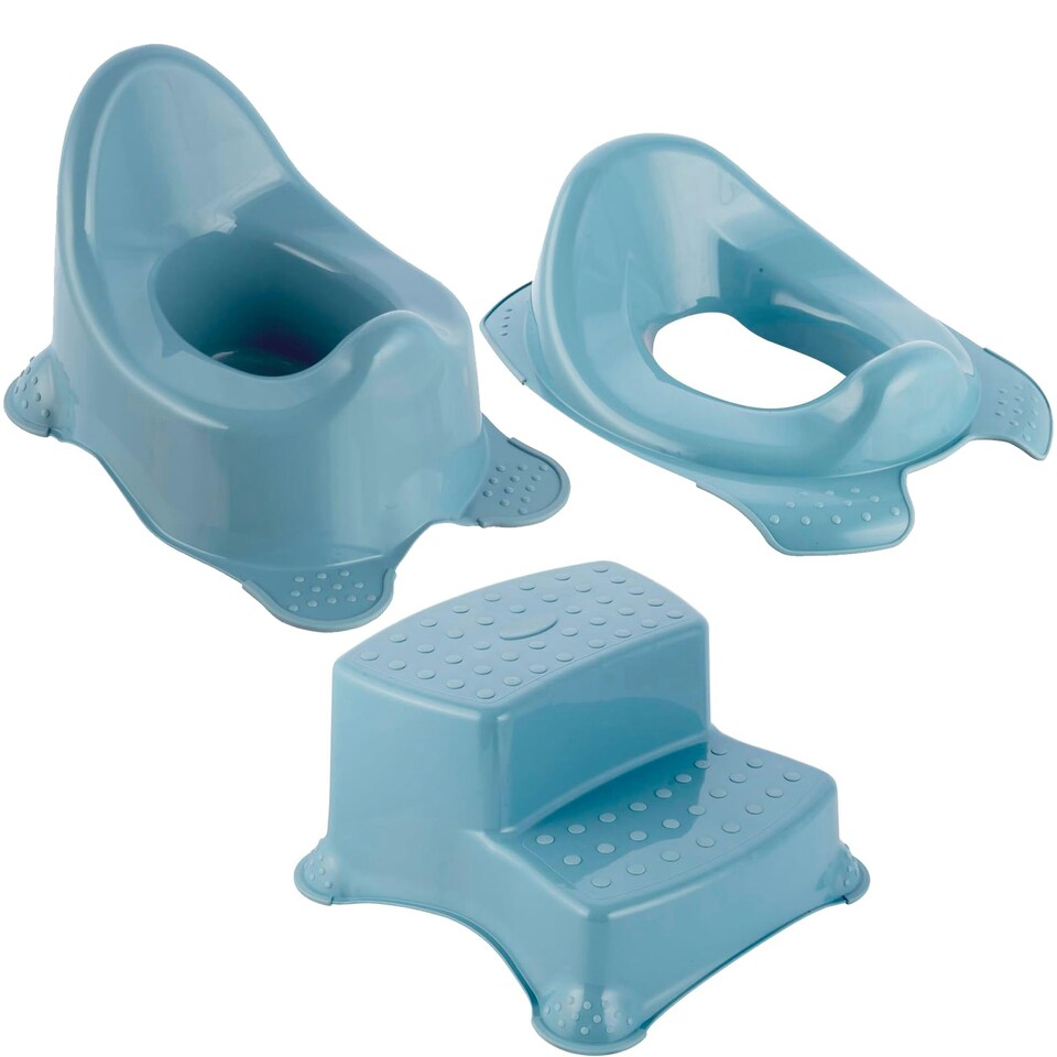 Keeeper Blue Baby Potty, Toilet Seat & Double Step Stool Tesco Groceries