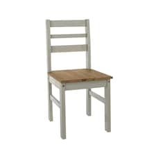 Dinea Grey Ladder Back Chair (Pair) Grey