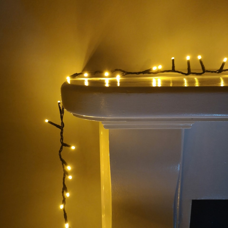 image 1 of 1500 LED 37.5m Indoor Outdoor Christmas Multi Function Mains Operated String Lights with Timer in Vintage Gold