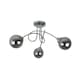 image 4 of Bungo 3 Light Polished Chrome & Smoked Glass Semi Flush Ceiling Light