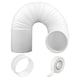 image 1 of SPARES2GO Hose Pipe PVC Duct Extension Kit compatible with Black + Decker Air Conditioner (6m, 5") | White