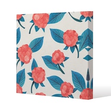 Watercolour floral pattern (Canvas Print) / 61 x 61 x 4cm | Multi