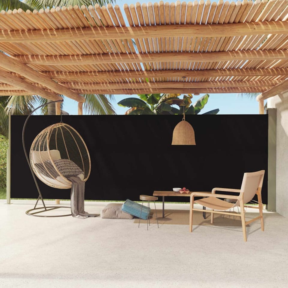 image 1 of Living and Home Outdoor Retractable Privacy Side Awning - Grey - 300cm L x 160cm W