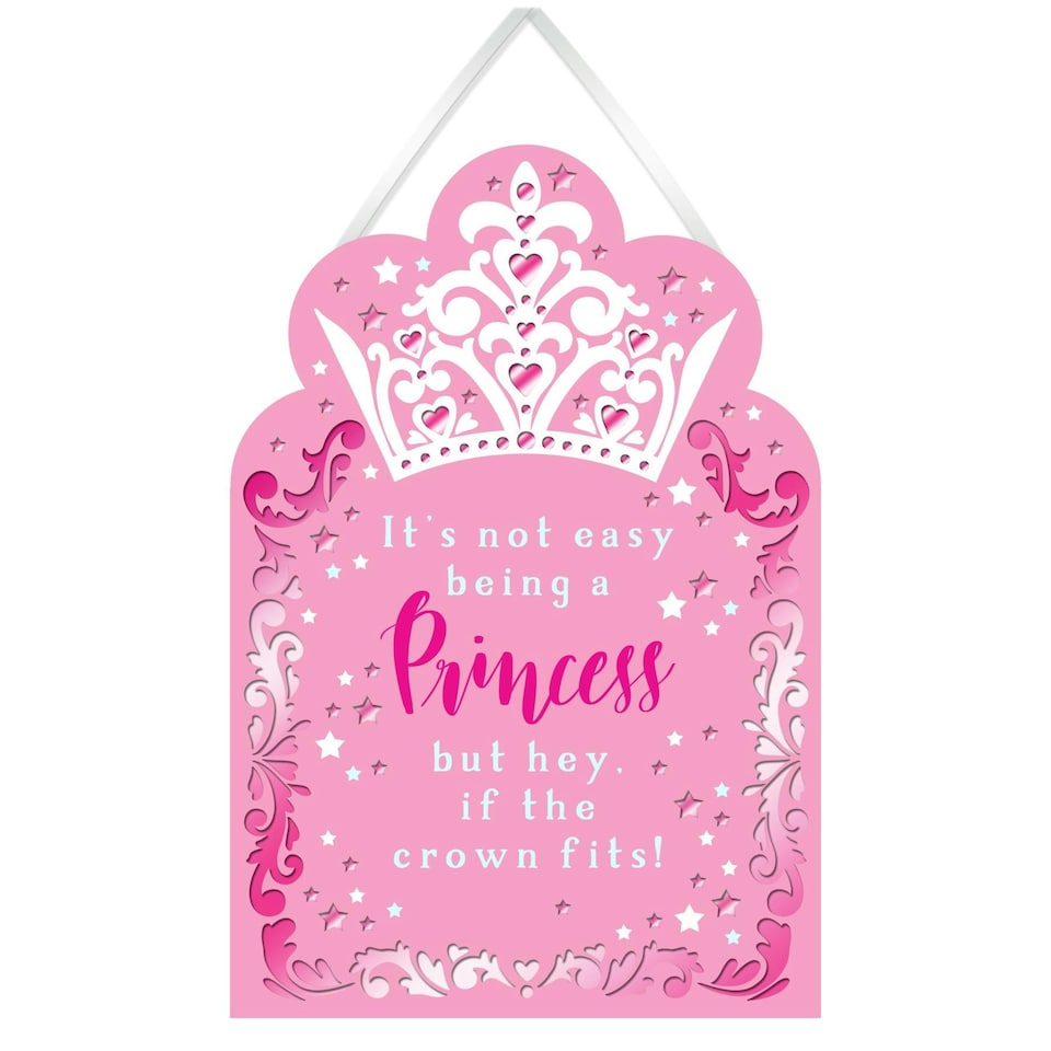 More Than Words Hanging Large Plaque - Princess