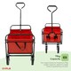 image 4 of Oypla Red Heavy Duty Foldable Garden Festival Trolley Folding Cart Wagon Truck Wheelbarrow
