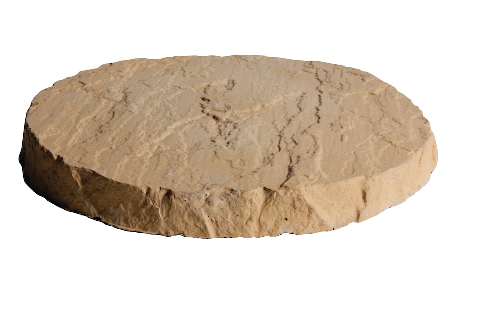 image 1 of Cathedral Round Stepping Stone 400mm  Barley Pallet of 25 - Bowland Stone