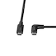 image 4 of 0.5m USB 3.2 Straight USB-C to Right-Angled USB-C Cable, 10Gbps
