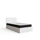 image 2 of End Lift Ottoman Storage Bed Single White | White | White