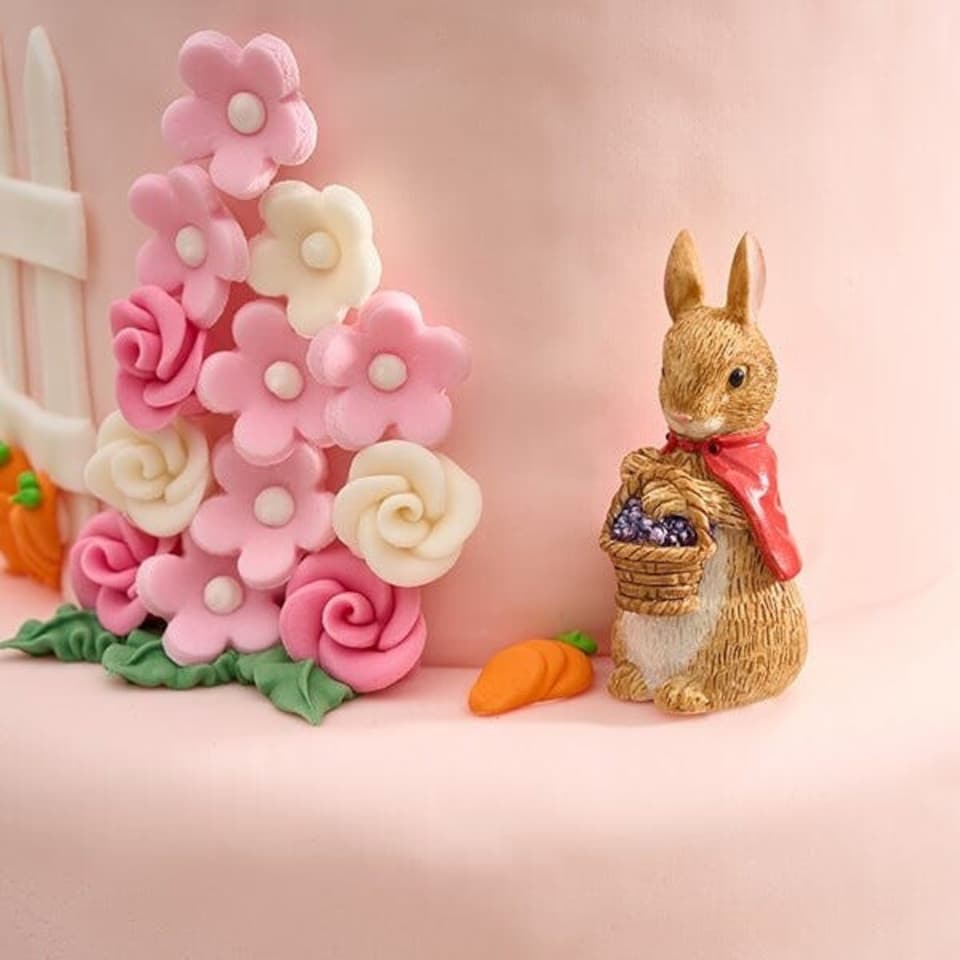 image 1 of Anniversary House Beatrix Potter Flopsy Bunny Resin Cake Topper
