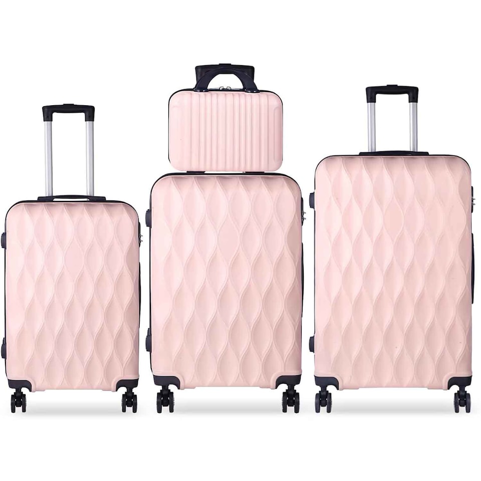 image 1 of 4 Piece Travel Luggage Sets with 360° Spinner Wheels