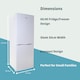 image 4 of HYE 60-40 Freestanding Fridge Freezer, 137 Litre, 48cm, White - RF01FF137W24
