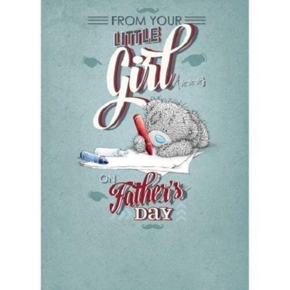 image 1 of From Your Little Girl Me to You Bear Fathers Day Card