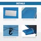 image 4 of Outsunny 2 Man Pop-up Beach Tent Sun Shade Shelter Hut w/ Windows Door Blue