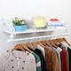 image 3 of Living and Home Wall Mounted Metal Clothes Display Rack - White
