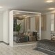 image 3 of Full Mirror Sliding Door Wardrobe in White, Black & Grey Colors - 203cm Black | 203cm