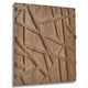 image 1 of NOVECRAFTO Geometric 3D Wall Panels – 6 Sheets Covering 1.5 sqm (16.15 sqft) – Decorative PVC Panels 50x50cm – Modern Geometric Line Design Wooden