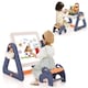 image 1 of COSTWAY 2-in-1 Kids Art Table & Easel with Desktop