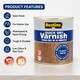 image 5 of Rustins Quick Dry Varnish Satin Clear 500ml - AVSC500 | Clear | 500ml | 1