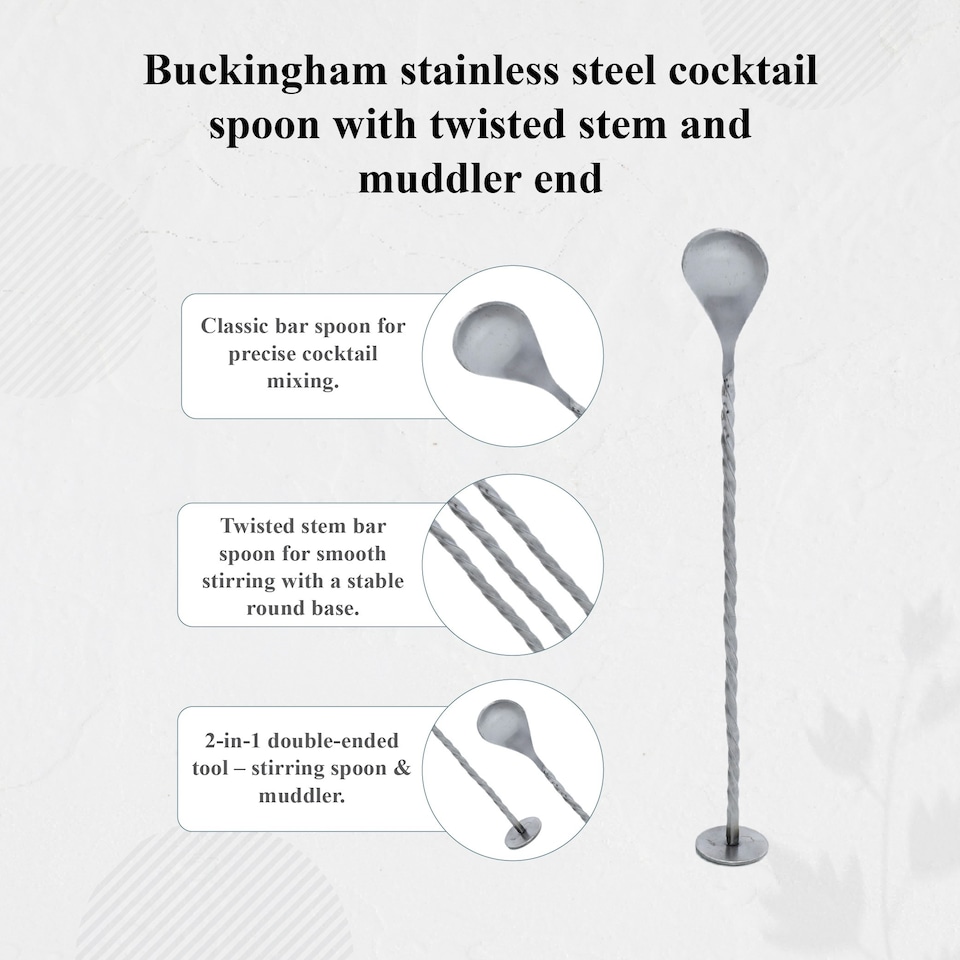 image 1 of Buckingham Stainless Steel Professional 3 pc Cocktail Shaker Set , Matt Finish