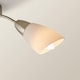 image 5 of ValueLights Barine Brushed Silver Semi-Flush Light & Bulb | Chrome