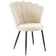 image 1 of FREYA Petal Chair Boucle Upholstered Fabric - Cream Cream | Boucle