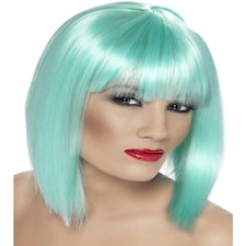 Glam Wig, Neon Aqua - FEMALE - ADULT - N/A