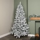 image 1 of 7ft (2.1m) Snow Flocked Artificial Christmas Tree with Green Metal Stand and 655 Tips