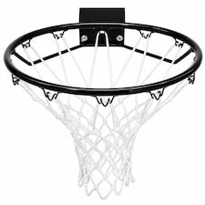 Heavy Duty Wall Mounted Full Size Black Basketball Hoop Rim and Net