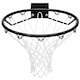 image 1 of Heavy Duty Wall Mounted Full Size Black Basketball Hoop Rim and Net