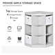 image 4 of HOMCOM Kids Storage Cabinet Corner Organizer with Anti-tipping Hardware Drawer | Grey | 57.4 x 57.4 x 94 cm