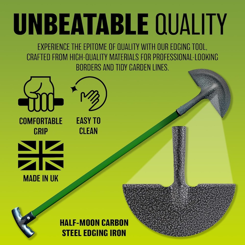 image 1 of Garden Edge Hoe Tool Border Edging Tool, Long Handle With Strong Grip