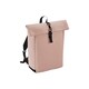 image 1 of Bagbase Roll Top PU Backpack | Pink | Nude Pink | One Size | 1