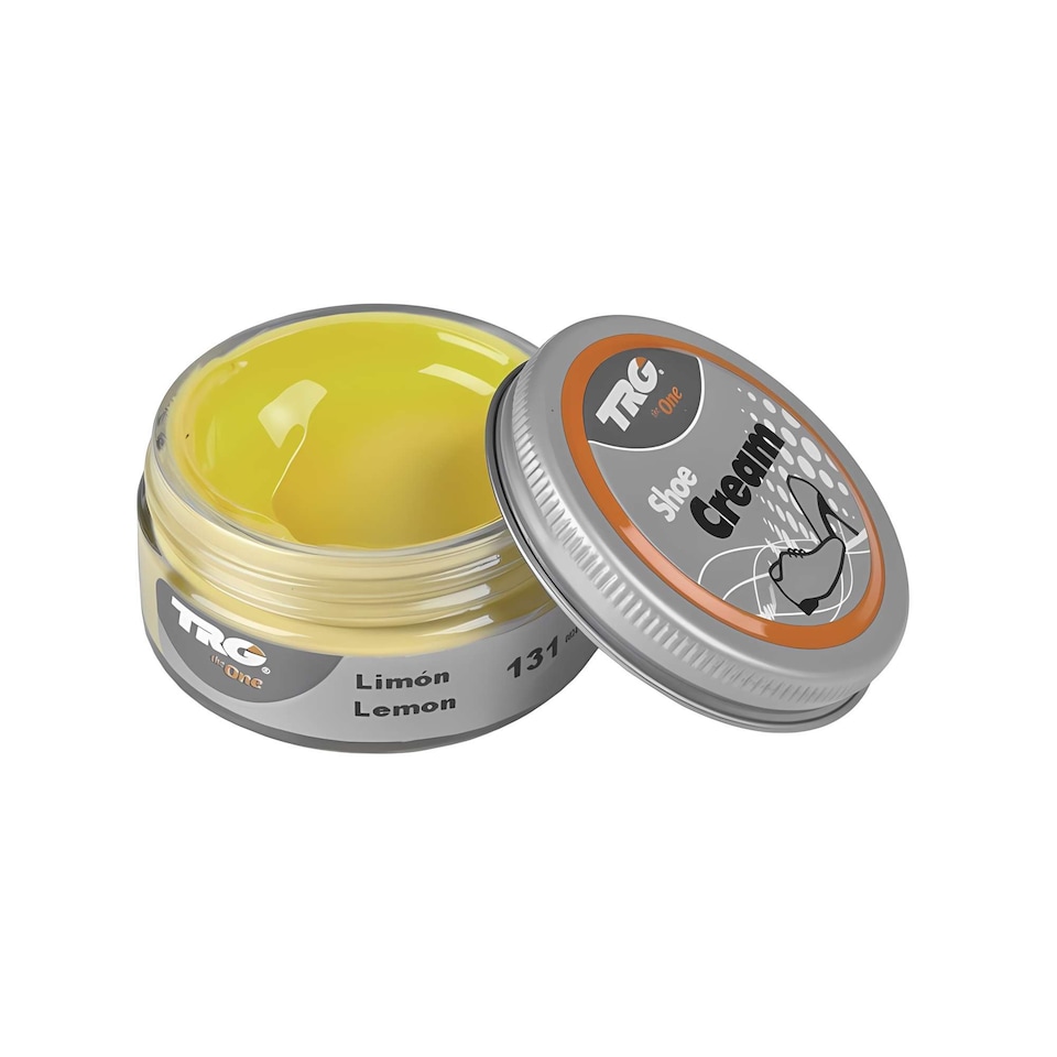 image 1 of TRG Shoe Cream - Polish and Leather Care for Shoes, Boots and Footwear 50ml | Yellow | Lemon