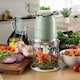 image 5 of Ariete 438/04 Vintage Mini Chopper, 400W, 600ml Graduated Beaker, 2 Speeds, Stainless Steel Blades, Green
