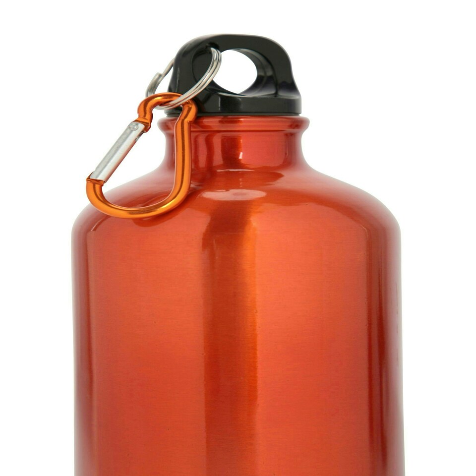 image 1 of Mountain Warehouse 1L Metallic Bottle With Karabiner - 1 Litre Orange