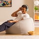 image 2 of Adult Classic Beanbag Outdoor Waterproof Bean bags Ready Filled - Grey | Grey | Grey | 1