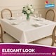 image 7 of 3pk White Tablecloths 121×121cm – Disposable Plastic Party Covers with Heavy Duty Spill Protection for Weddings, Buffets & Events