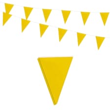 Yellow Colour Party Bunting 10m with 20 Pennants