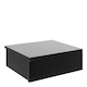 image 1 of Avignon Square Bedside Table with 1 Drawer in Black